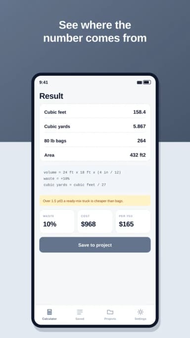 BuildCalc Pro screenshot 2