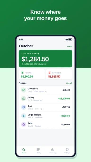SpendVault screenshot 1